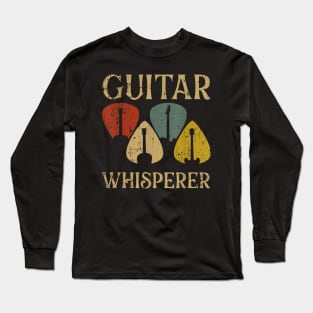 Vintage Guitars Whisperer Funny Guitarist Music Lover Gift Men Women Long Sleeve T-Shirt